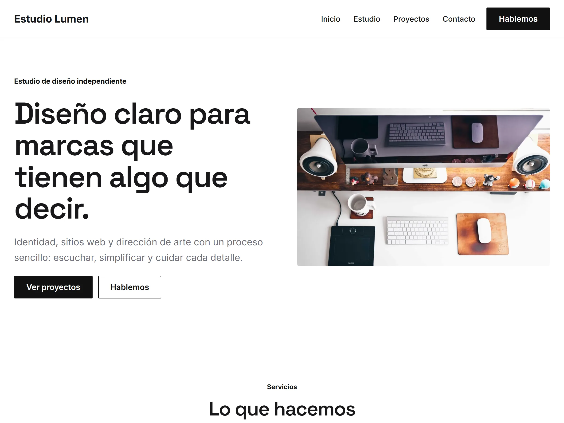 Kit Minimal: portafolio de un estudio